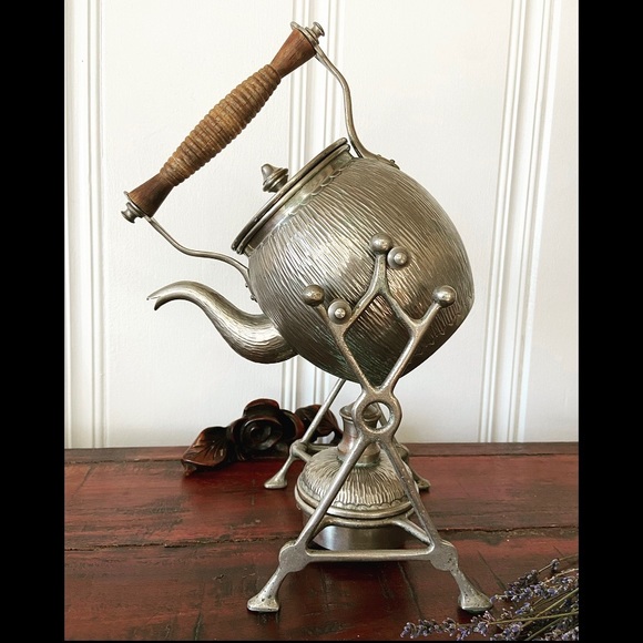 Antique Tilting Spirit Kettle with Stand